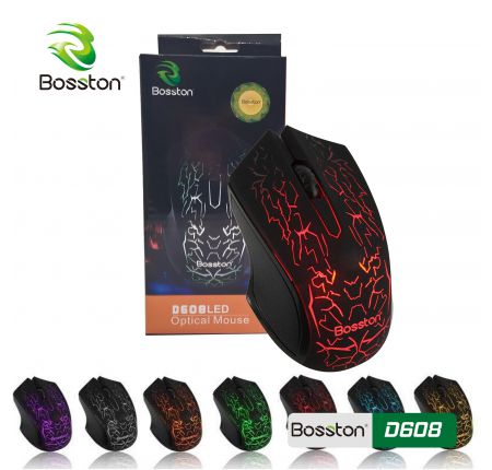 MOUSE BOSSTON D608 LED USB