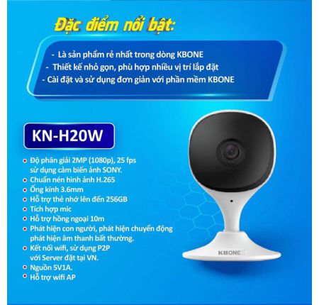 CAMERA IP WIFI KN-H20W KBVISION 2.0MP