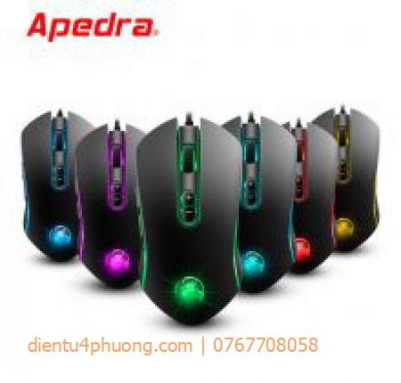 Mouse APEDRA A6 Gaming (Dây dù – Led 7 màu)