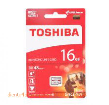 Thẻ nhớ Micro SD 16G TOSHIBA CLASS 10 BOX ĐỎ