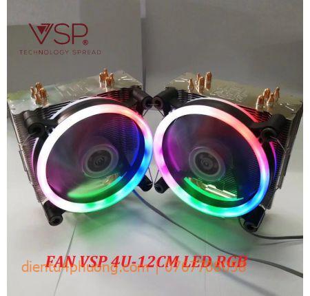 FAN CPU 4U - 12cm LED RGB ĐA SOCKET