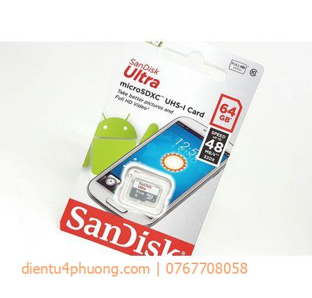 Thẻ nhớ NHỎ SD SANDISK 64G Class 10 Chính Hãng thẻ nhỏ