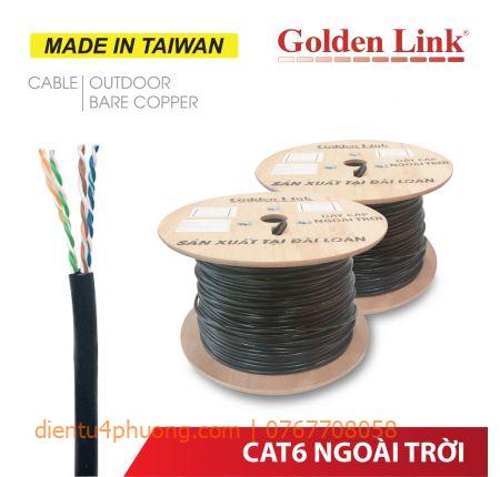 100% Đồng UTP CAT6 - Cáp mạng Golden Link ngoài trời 23AWG TAIWAN 305m/cuộn