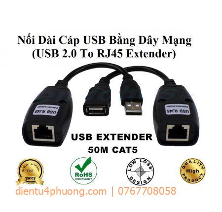 USB EXTENDER 50M ( BỘ NỐI DÀI CÁP USB BẰNG DÂY LAN )