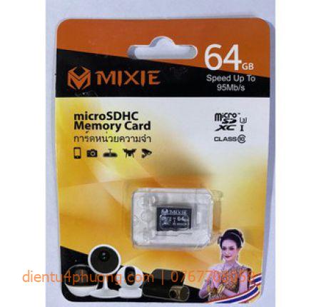 Thẻ nhớ Micro SD 64G mixie CLASS 10 chính hãng