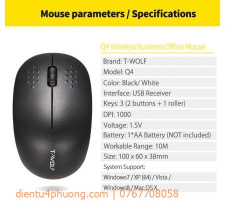 MOUSE KO DÂY T-WOLF Q4