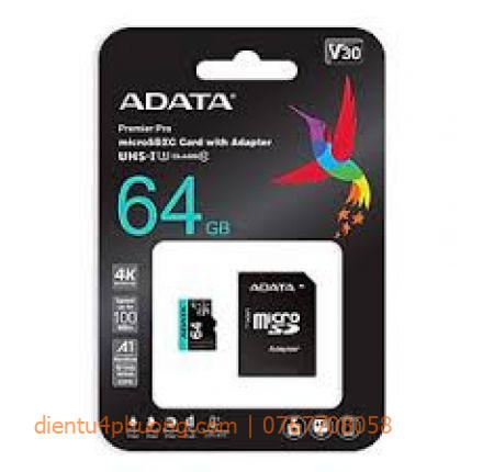 Thẻ nhớ Micro SD 64GB ADATA LASS 10 BOX