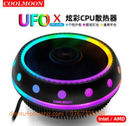 Fan CPU 775/1155 Coolmoon Ufox (Led tự đổi màu)