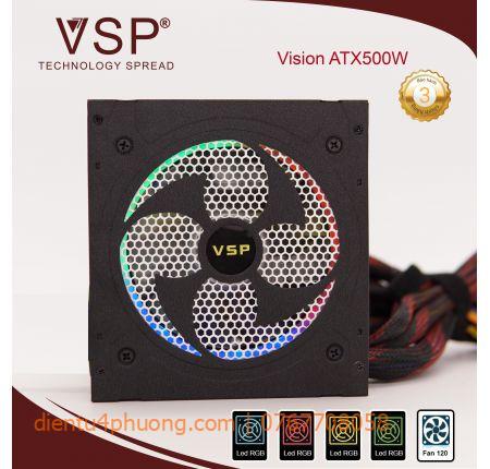NGUỒN VSP ATX 500W LED RGB CÔNG SUẤT THỰC