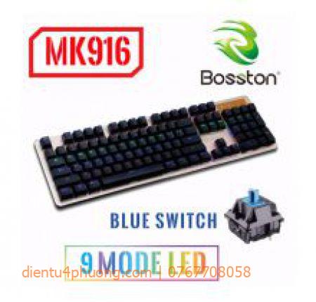 KB Bosston MK 916 phím cơ led RGB chuyên Game USB