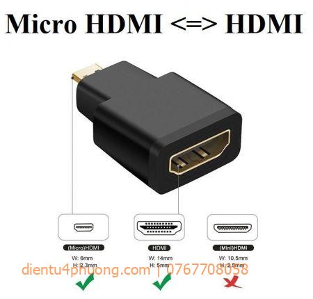 ĐẦU CHUYỂN MICRO HDMI HDMI